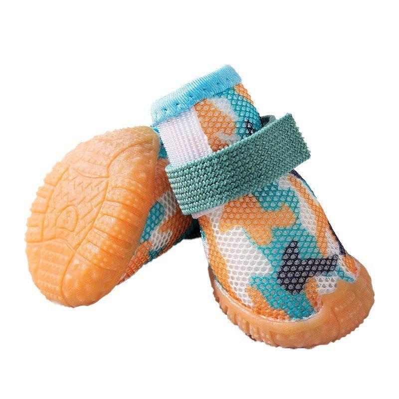 강아지 신발 애견신발 겨울 미끄럼방지 부츠 양말 댕댕슈즈 개신발 소형 중형 4pcs - 상세 이미지 4