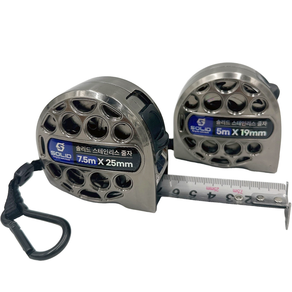 솔리드 5m 휴대용 줄자 스테인리스 스텐
