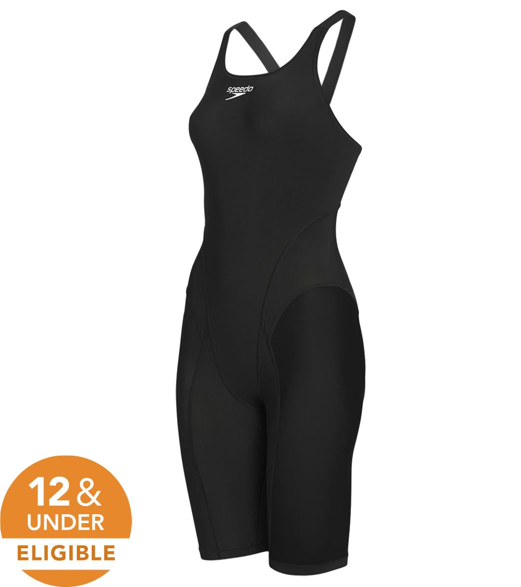 스피도 여성 뱅퀴셔 니스킨 테크수트 반신 선수 수영복 Speedo Black - 상세 이미지 2