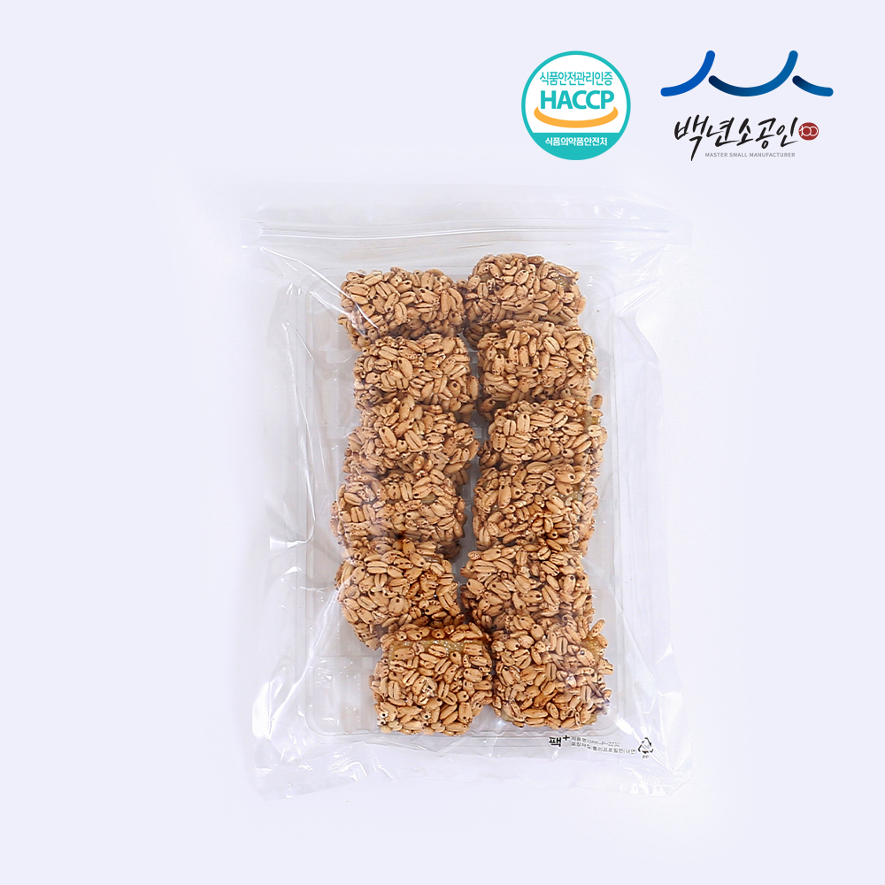 강릉한과 보리 한입과줄 180g 찹쌀 유과 답례품 수제 한과 전통 - 상세 이미지 2