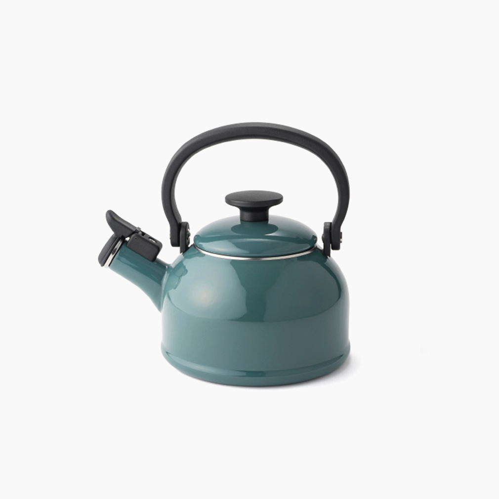 에지리 샤틴 법랑 인덕션 휘슬주전자 1600ml, 스모크블루