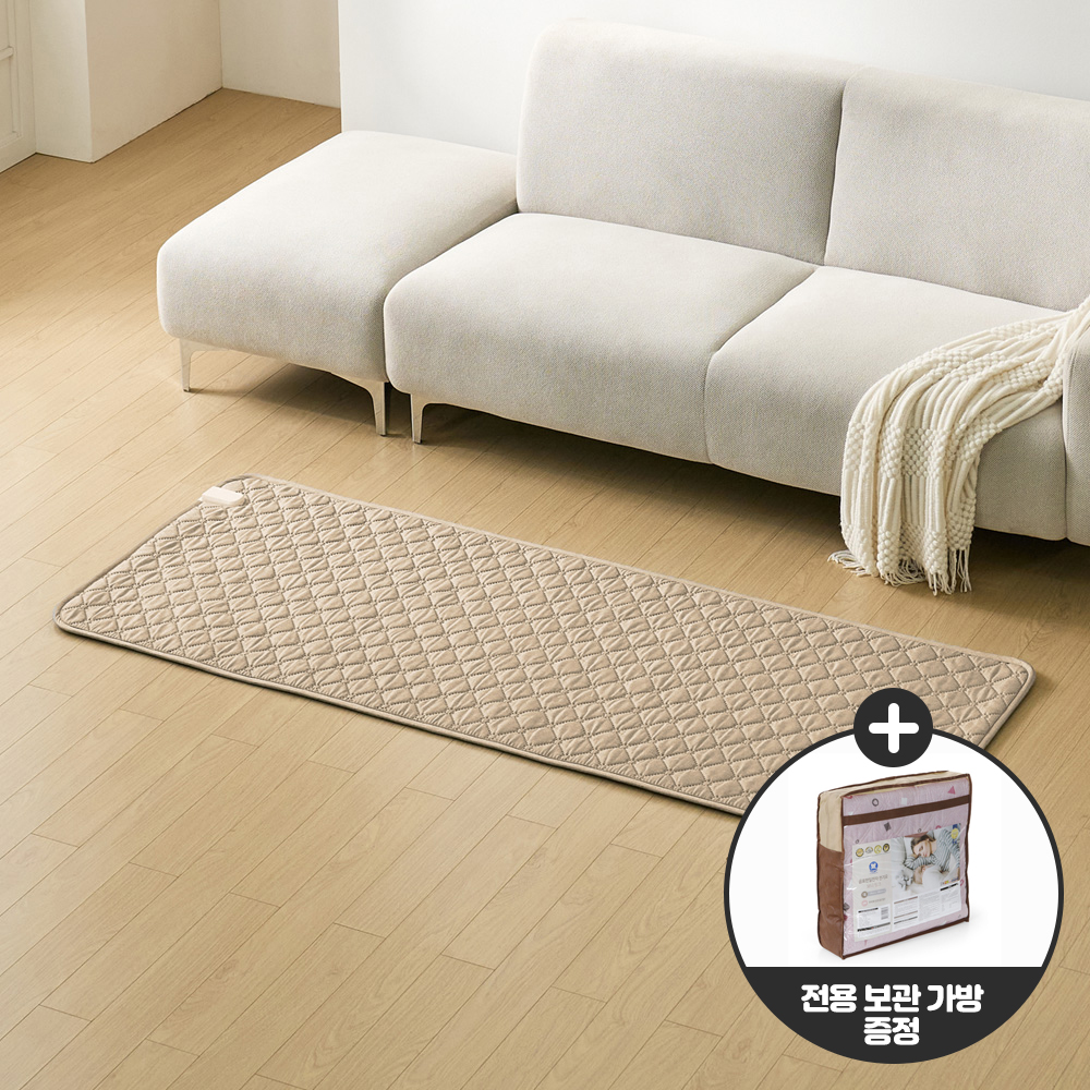 곰표한일전자 무자계 전기요 자기장 안심 워셔블 캠핑 온열전기매트 퓨어베이지 미니싱글