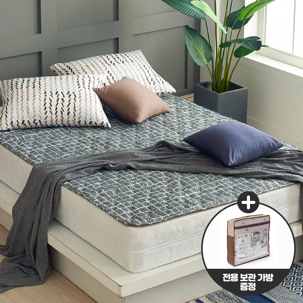 곰표한일전자 전기요 세탁가능한 워셔블 캠핑 전기매트 스퀘어그레이 더블