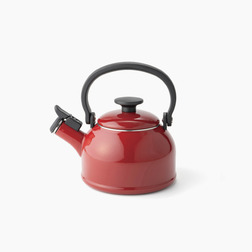 에지리 샤틴 법랑 인덕션 휘슬주전자 1600ml, 와인레드