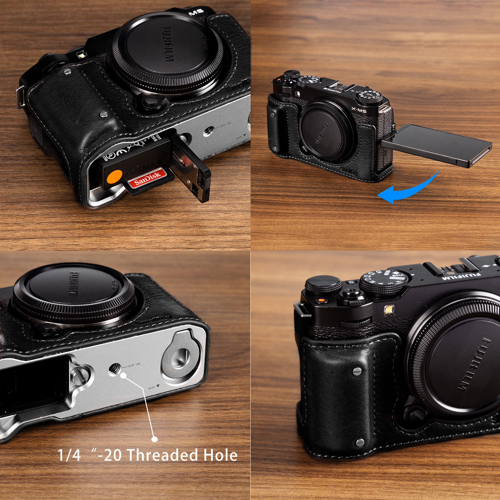 스몰리그 FUJIFILM X-M5용 카메라 가죽 하프 케이스 키트 4879 4880 이미지 7