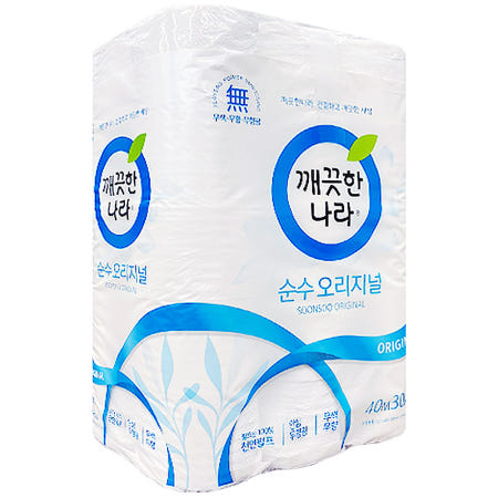 깨끗한나라 순수 오리지널 40m 2겹 30롤, 두루마리 화장지 휴지