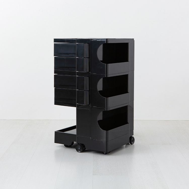 빙그리 회전서랍 트롤리 4단 블랙 9024.1009