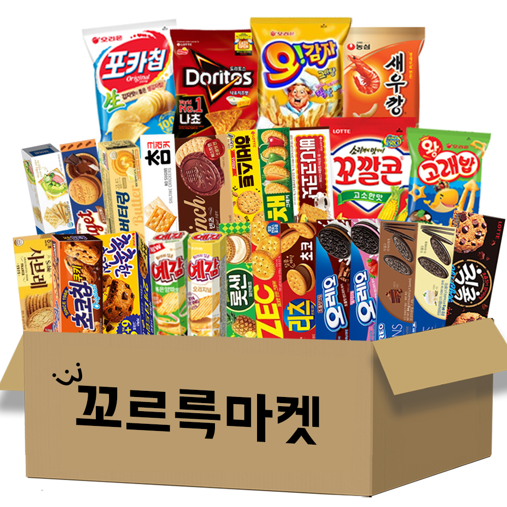 [F-27P] 회사 탕비실 사무실간식 단체 건강한 간식꾸러미 과자 박스 - 상품 이미지