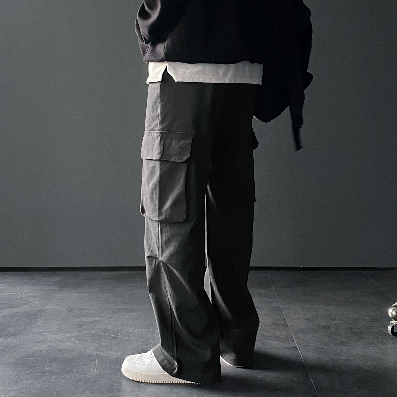 1+1 와이드카고팬츠 남자카고바지 퍼티그팬츠 - 상세 이미지 2