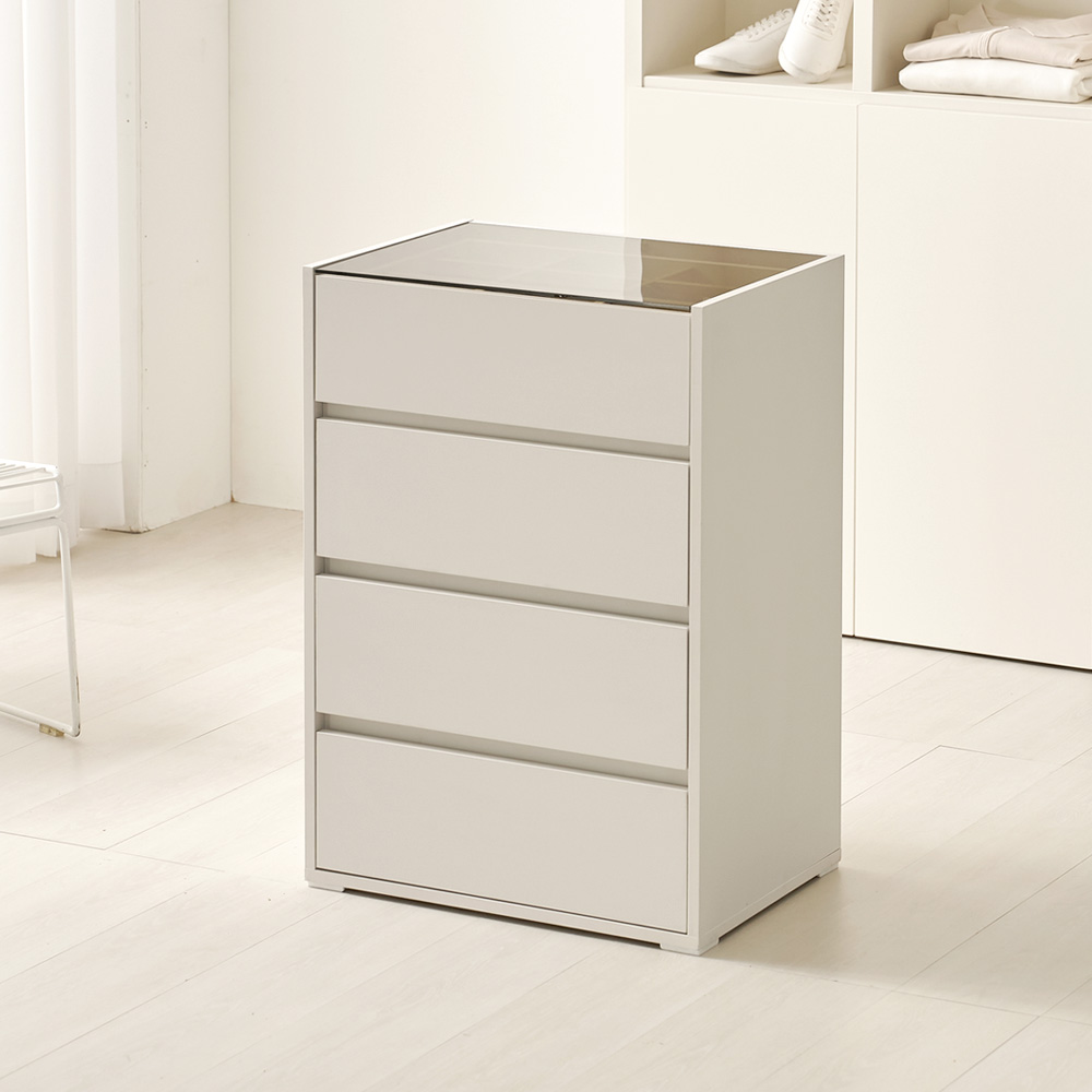 엔터드 옷 서랍장 드레스룸 아일랜드 악세사리 모듈수납장 안방 시스템장 550x400x780mm, 4단, 화이트