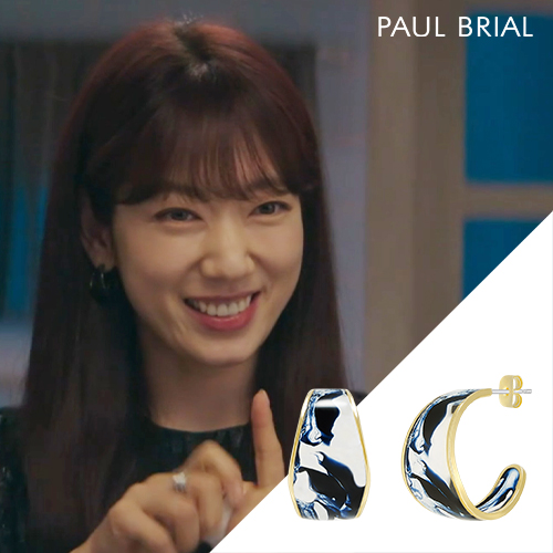 지옥에서온판사 박신혜 착용 폴브리알 주얼리 마블 에폭시 귀걸이 PDBE0212 - 메인 이미지