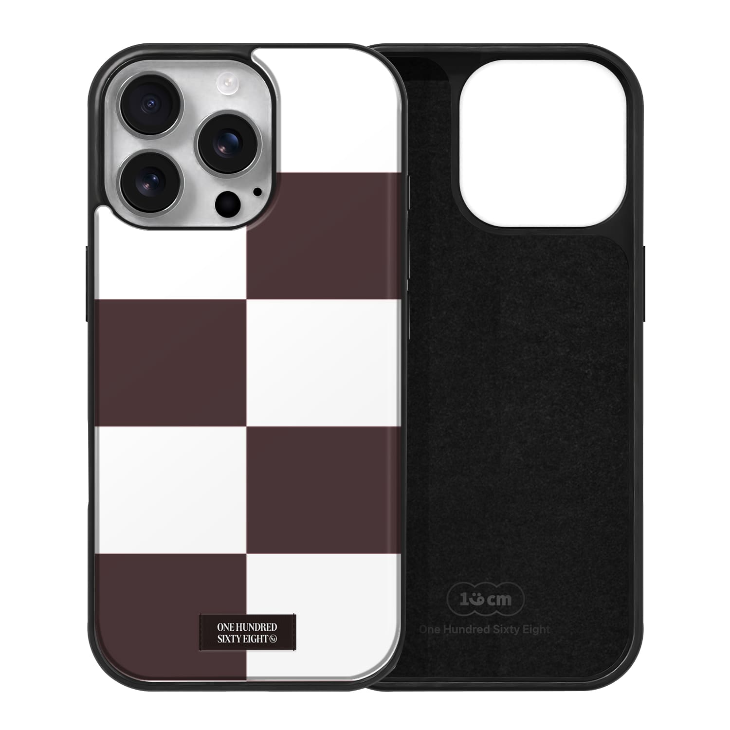 아이폰15 프로 맥세이프 케이스 심플 스웨이드 체커블록 화이트 - 상세 이미지 2