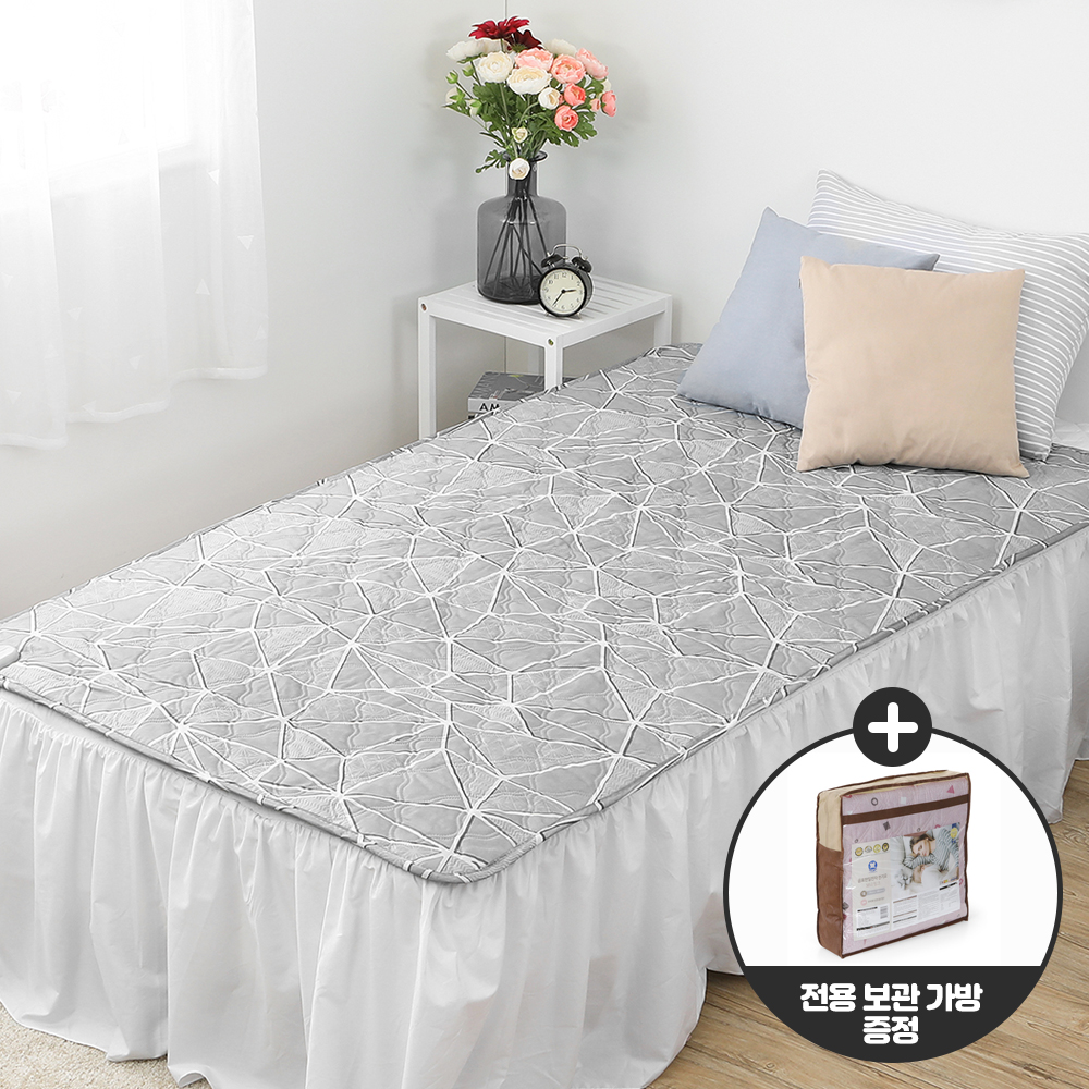 곰표한일전자 무자계 전자파 안심 전기요 워셔블 캠핑 온열 전기장판 크로크그레이 싱글