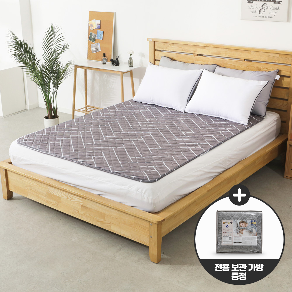 곰표한일전자 EMF 카본 탄소매트 초극세사 헤링본 딥그레이 퀸더블