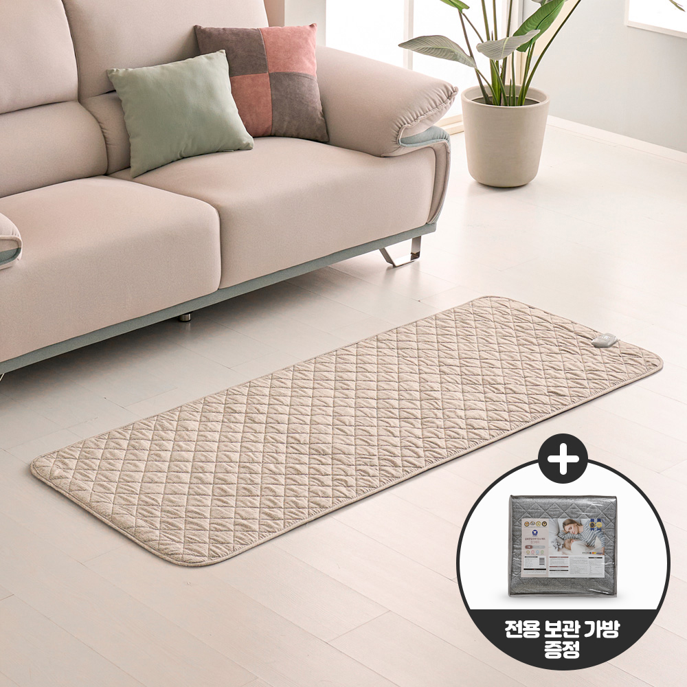 곰표한일 EMF 전자파 안심 탄소매트 전기장판 전기요 베이지 그레이 싱글