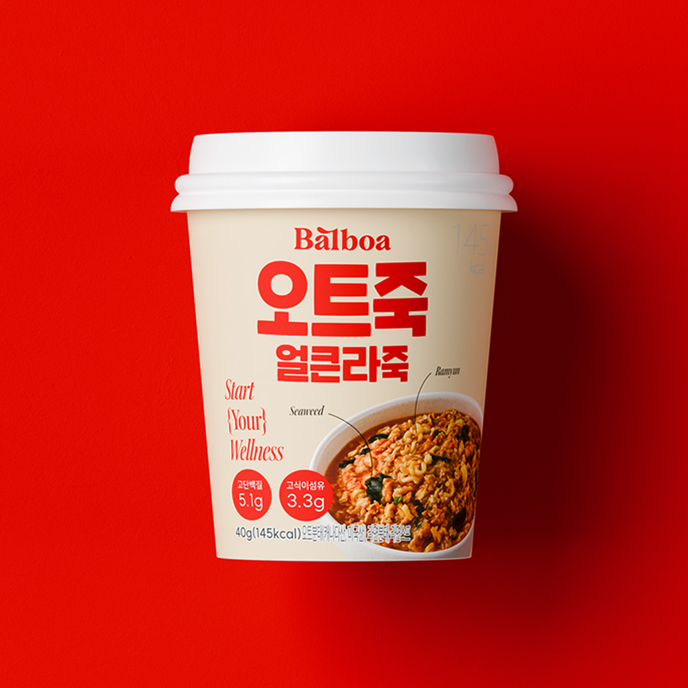 발보아 저당 오트죽 간편 오트밀 컵 40g 5개 - 상품 이미지