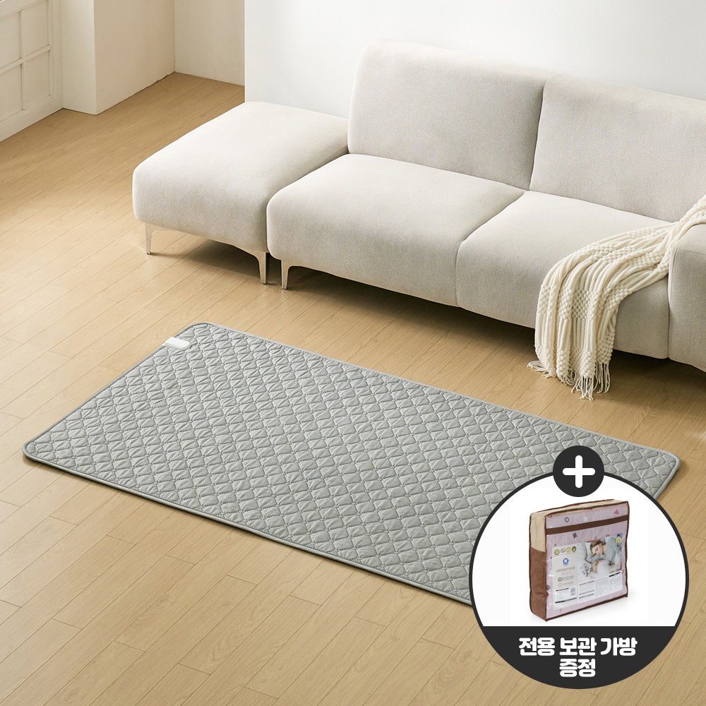 곰표한일전자 무자계 전기요 자기장 안심 워셔블 캠핑 온열전기매트 퓨어그레이 싱글