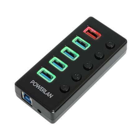 USB 3.0 4포트 확장 / 1포트 QC 2.1 충전 DC 5V 2.1A 최대 출력 PL-UH305P