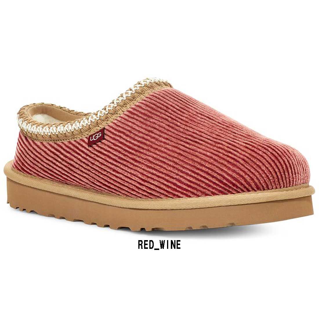 어그 UGG 타스만 코듀로이 양털 남성 슬리퍼 슬립온 1134310 레드 와인 - 상세 이미지 2