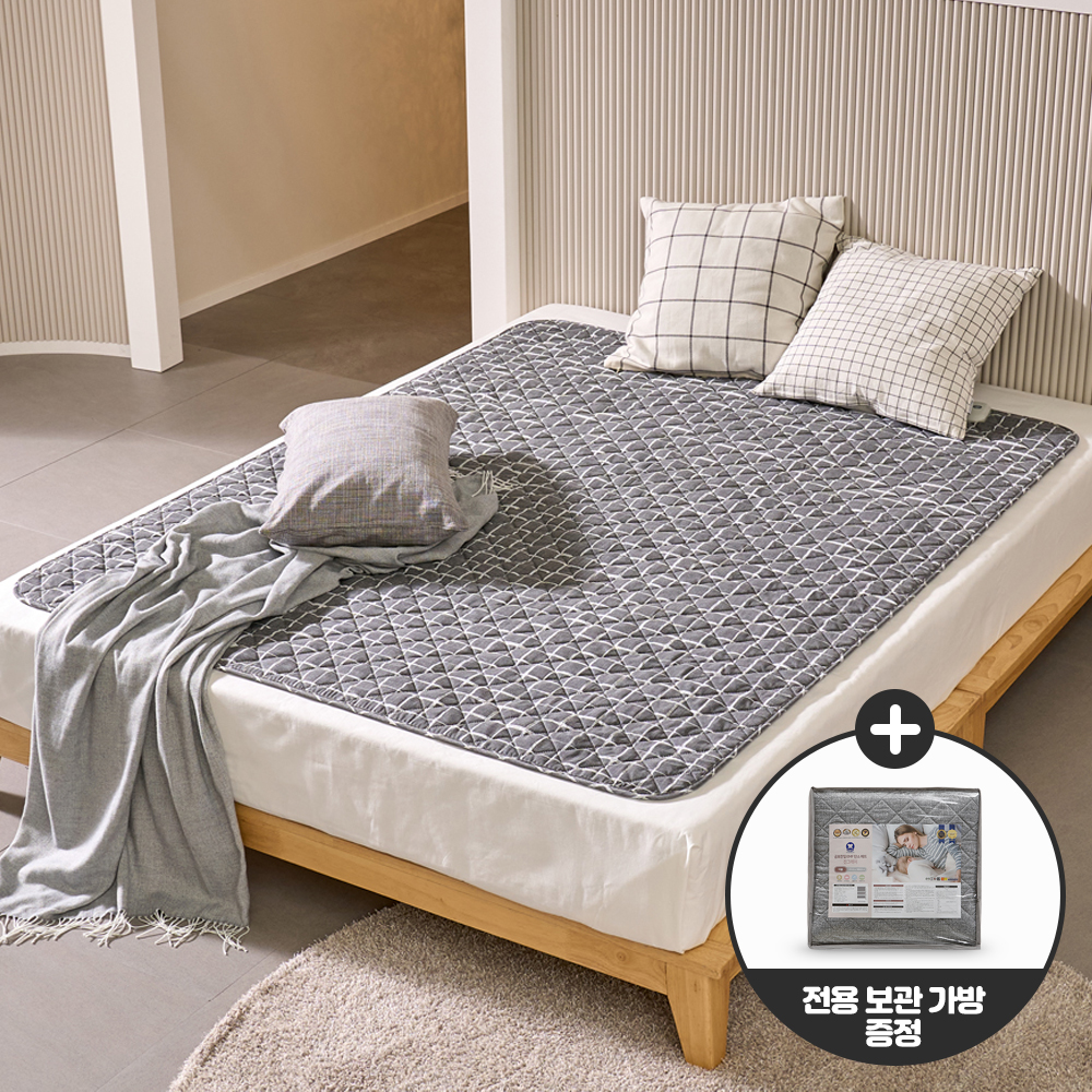 곰표한일전자 EMF 카본 탄소매트 폰지 전자파 안심 캠핑 전기요 사각딥그레이 더블