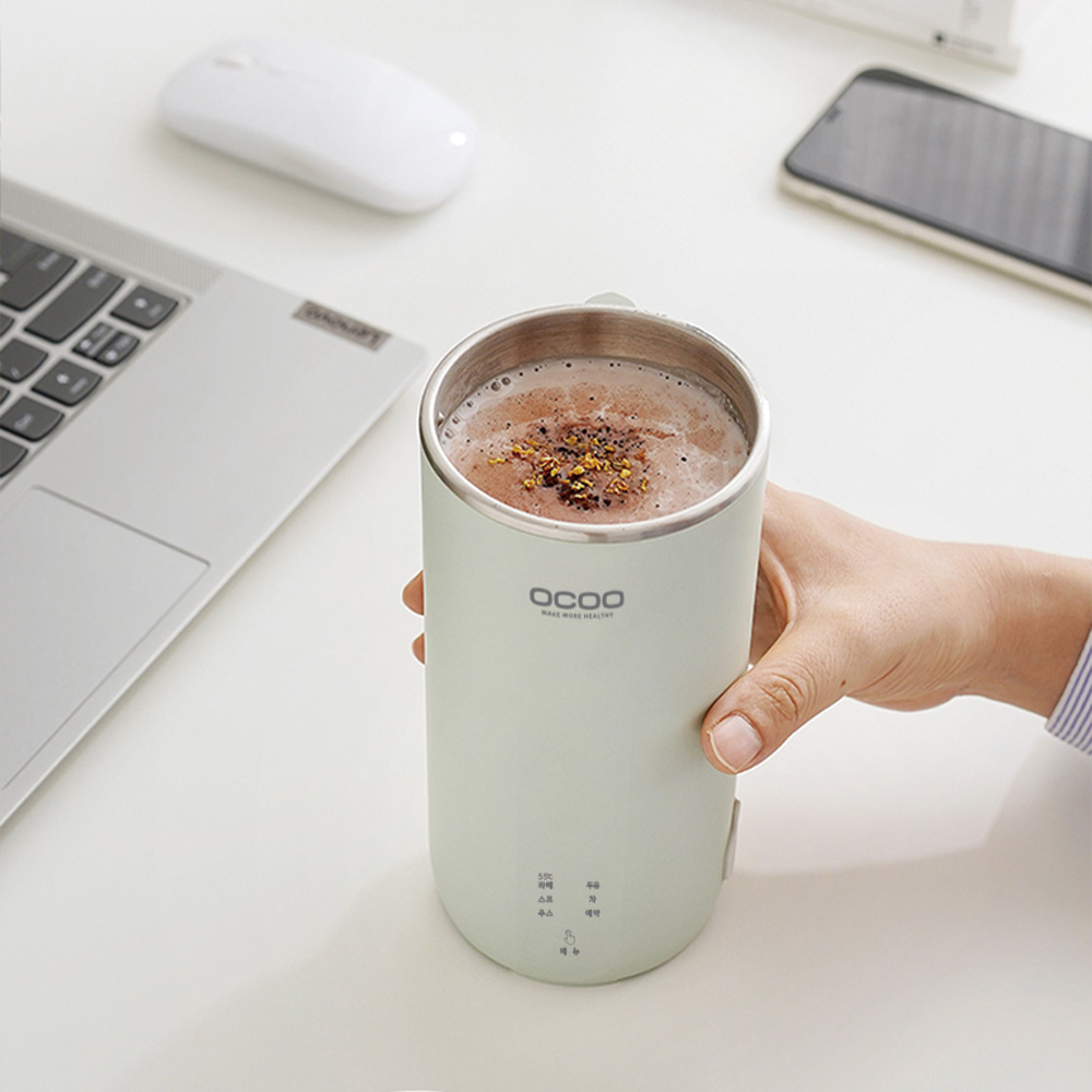 [가지고 다니는] 오쿠 휴대용 텀블러 미니 두유제조기 여행용 300ml OCC-BM300