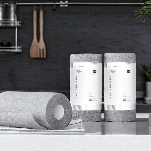 디어커스 그레이 원데이 수세미 60매 x2 제품 이미지