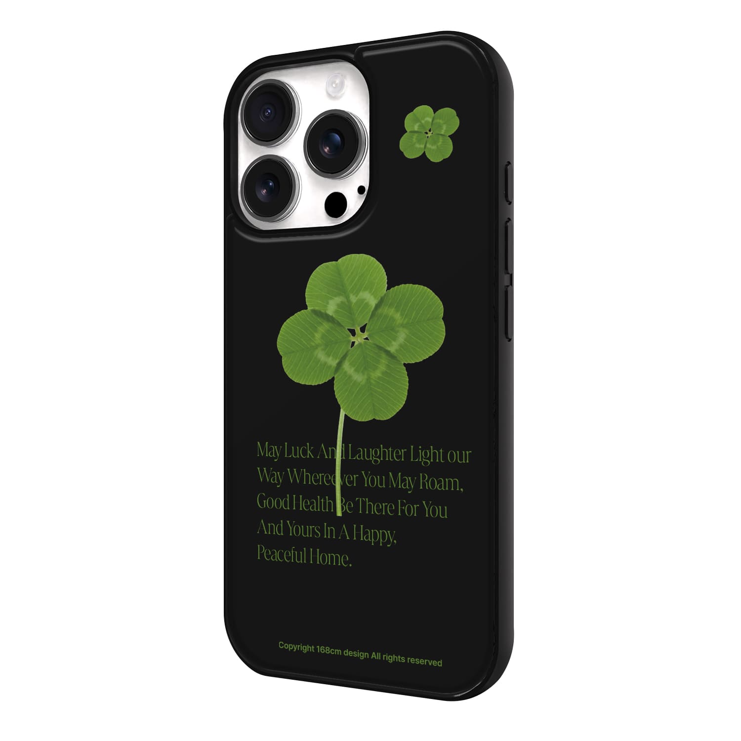 아이폰15 프로 맥세이프 케이스 하드 스웨이드 클로버 블랙 - 상세 이미지 4