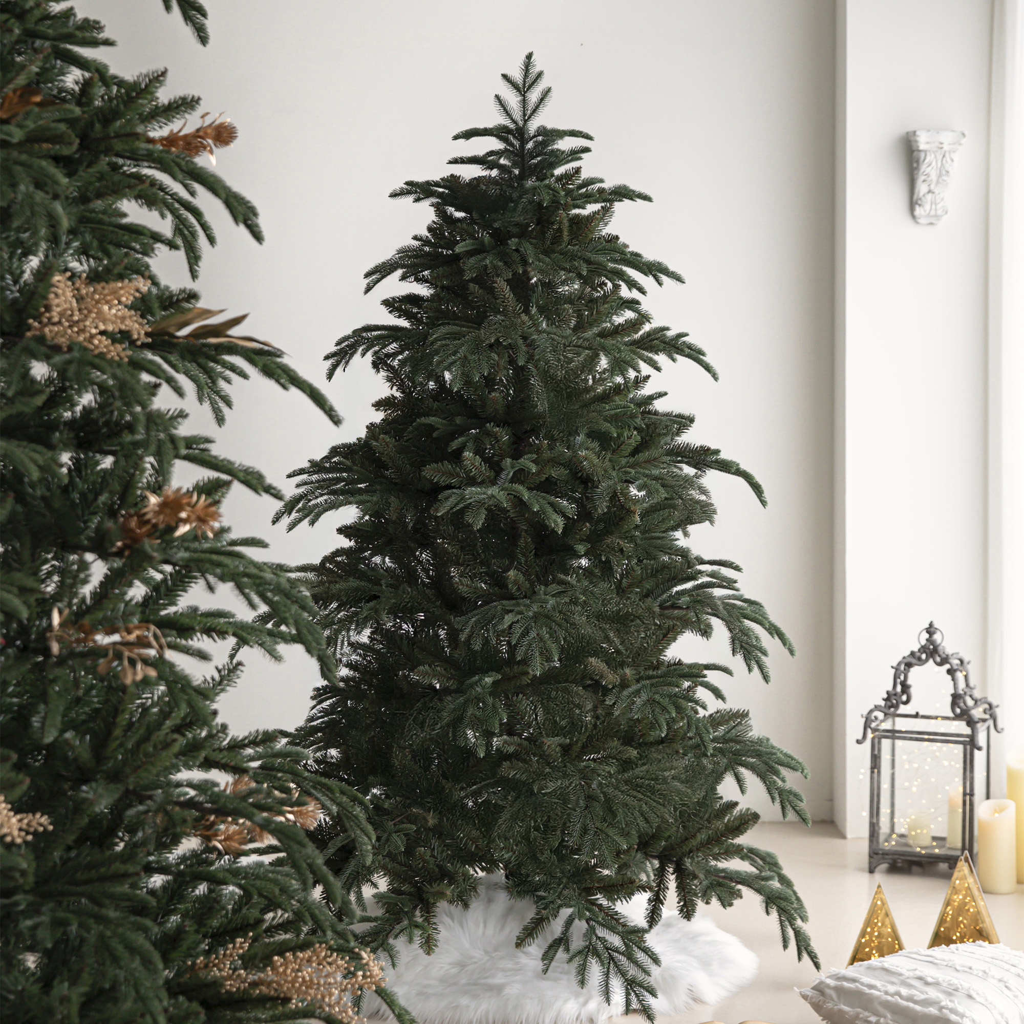 리얼한 은청 가문비 프리미엄 성탄 pe 무장식 대형 크리스마스 트리 나무 180cm