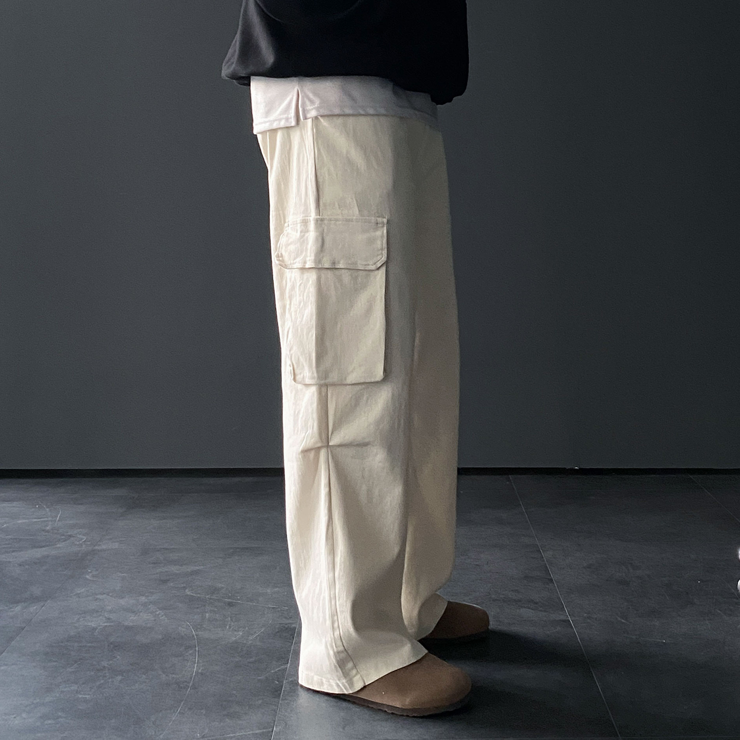 1+1 와이드카고팬츠 남자카고바지 퍼티그팬츠 - 상세 이미지 5