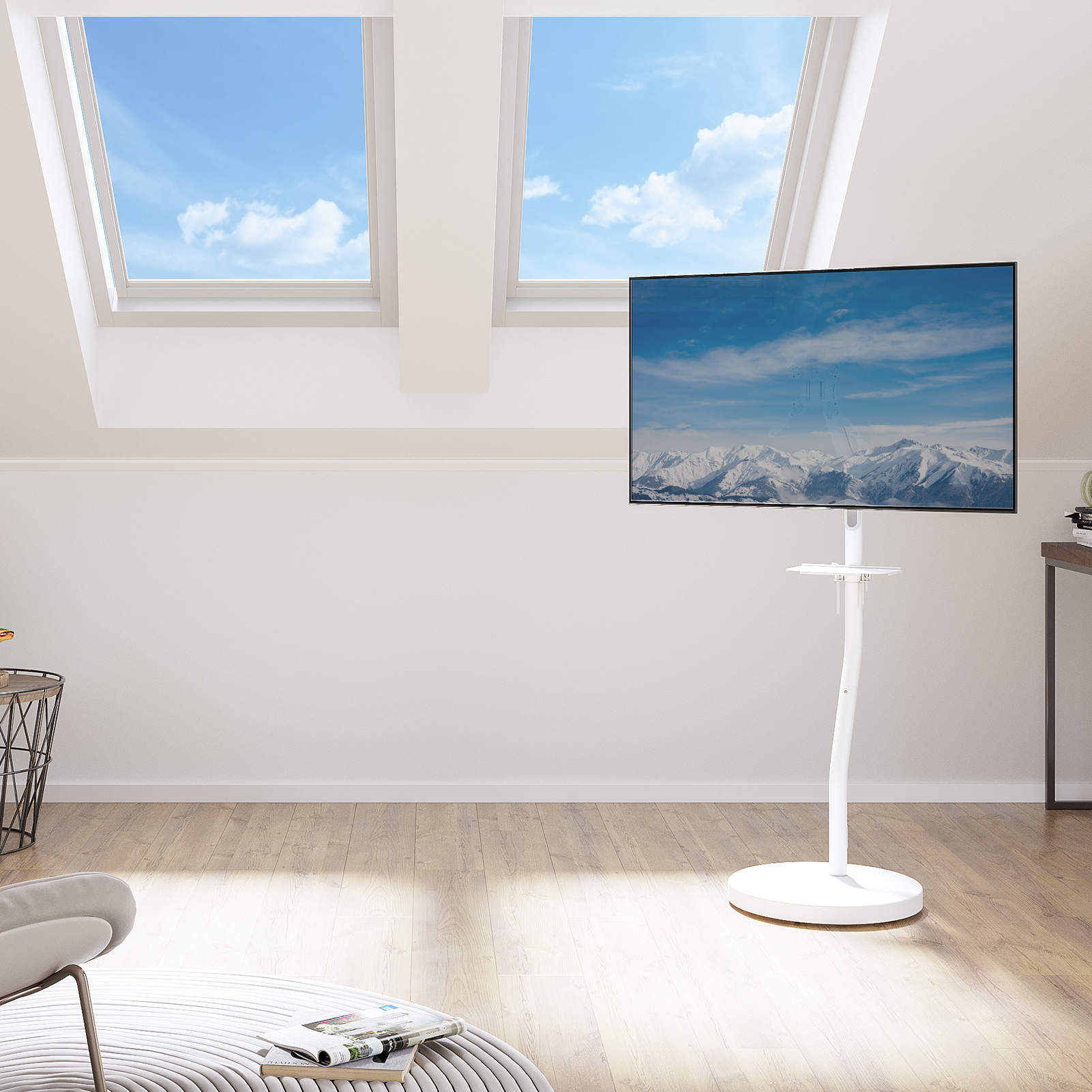 원터치 높이 조절 TV 이동식 거치대 삼성 M7 43인치 TV 거치대 추천 TV 활용법