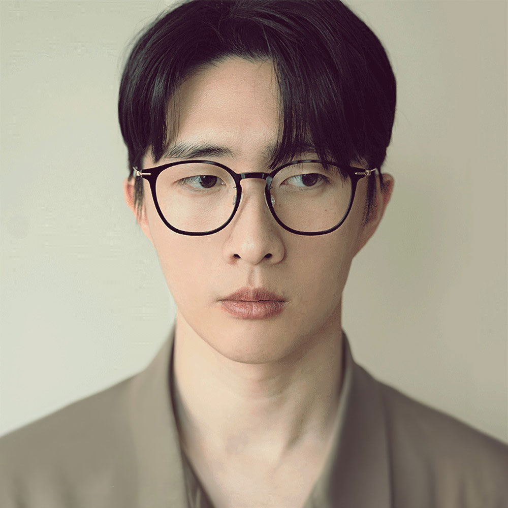 아키하루 6859 초경량 얼굴형에맞는 가벼운 티타늄 뿔테안경 남자 여자 블루라이트차단 안경