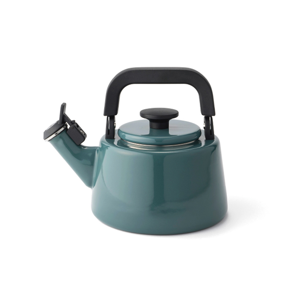 에지리 샤틴 법랑 인덕션 휘슬주전자 2100ml, 스모크블루