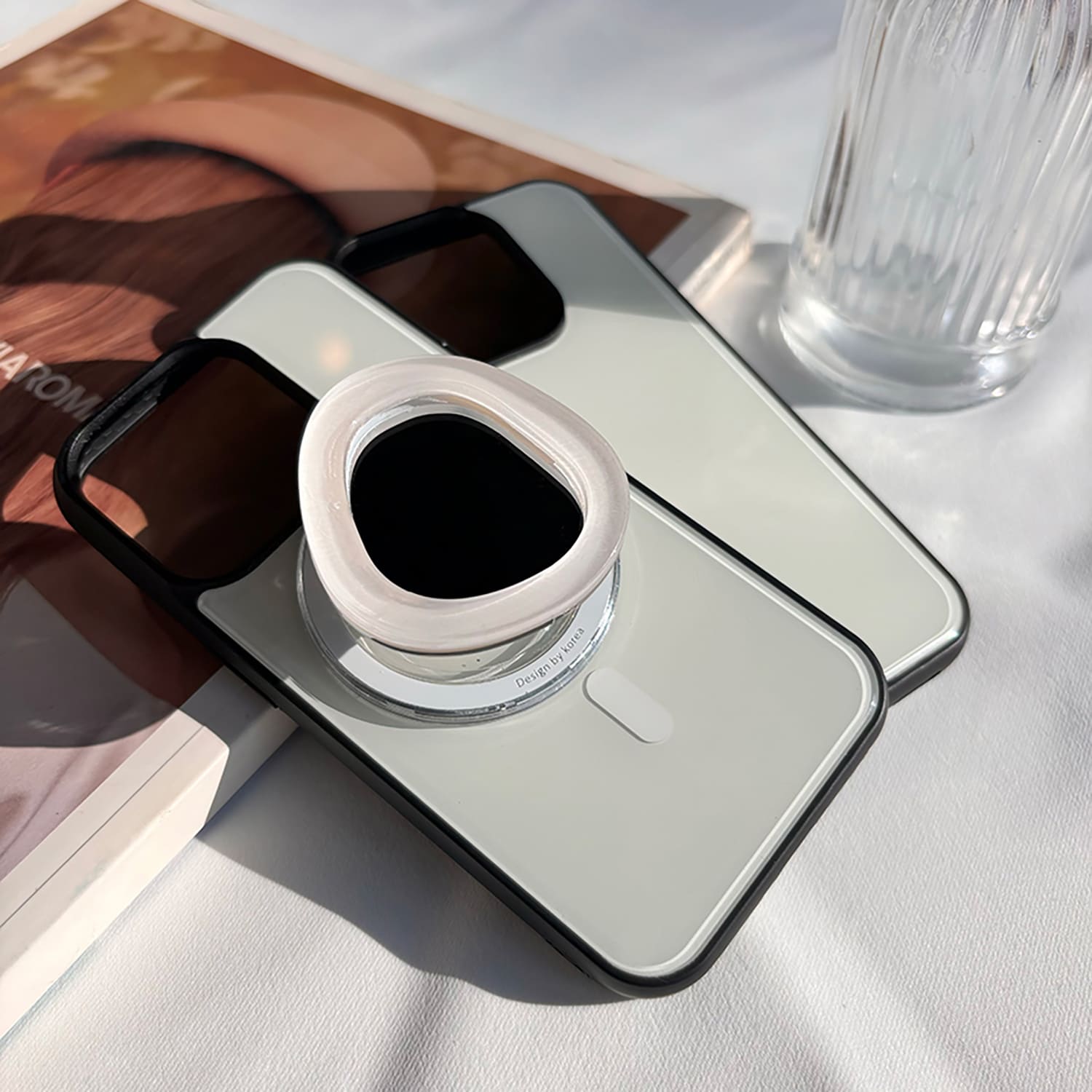 아이폰15 프로 맥세이프 케이스 하드 스웨이드 체리 블라썸 - 상세 이미지 5