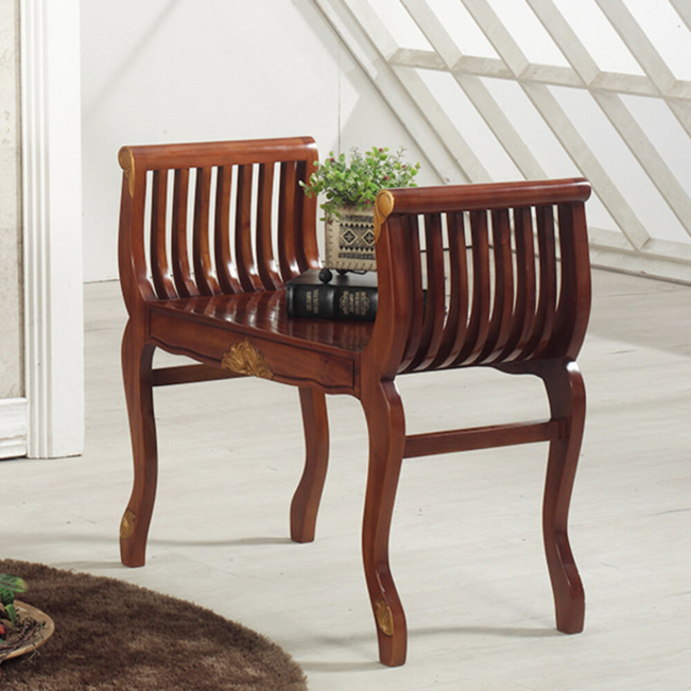 까사홈 라베 원목 2인 벤치의자