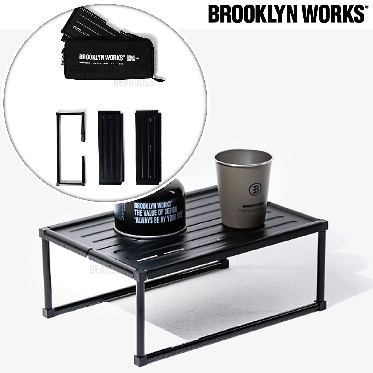 브루클린웍스 백패킹 테이블 미니 폴딩 알루미늄 경량 S