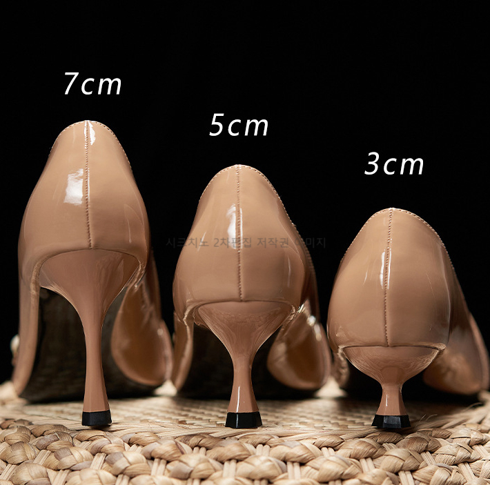 시너스 3,5,7cm 에나멜 스틸레토 여성 펌프스 힐 2color 상세 이미지 2