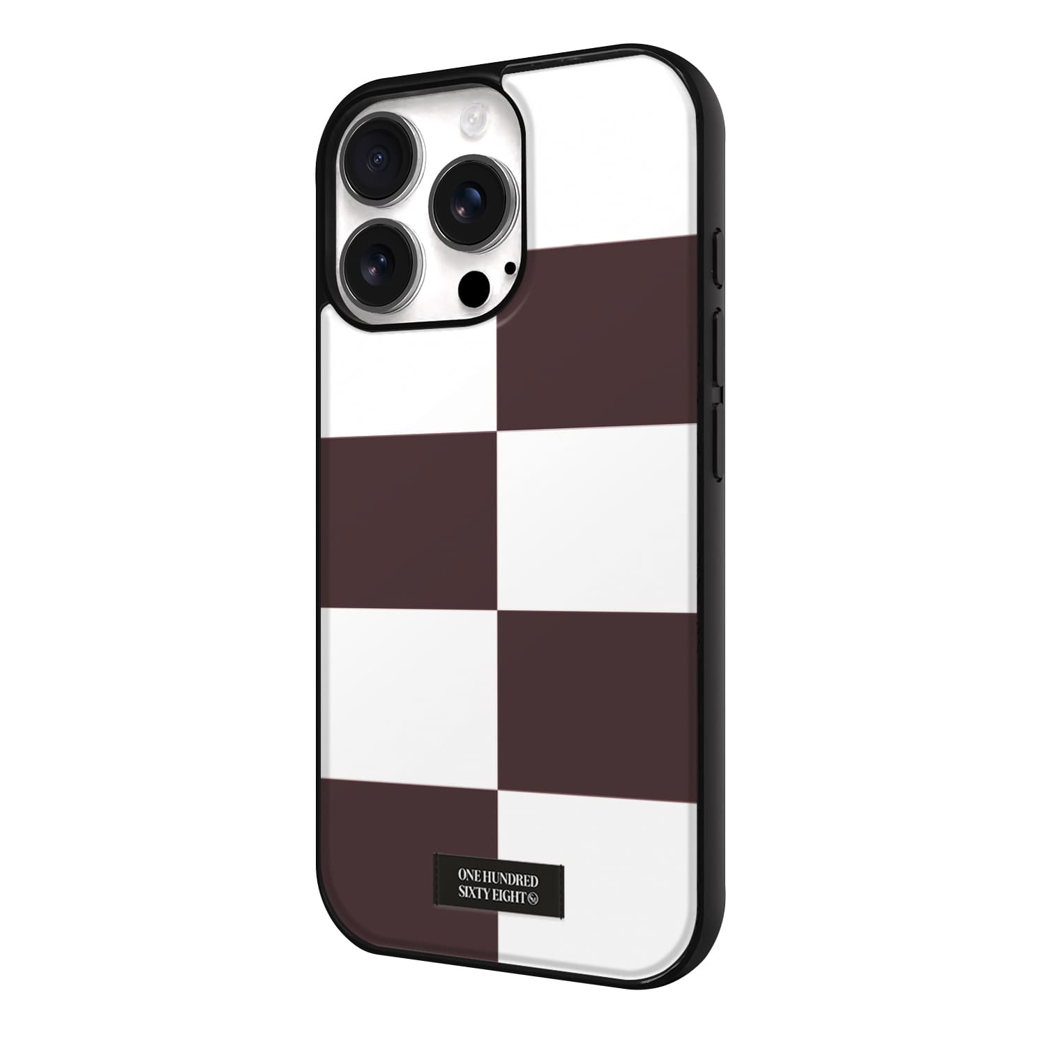 아이폰15 프로 맥세이프 케이스 심플 스웨이드 체커블록 화이트 - 상세 이미지 4