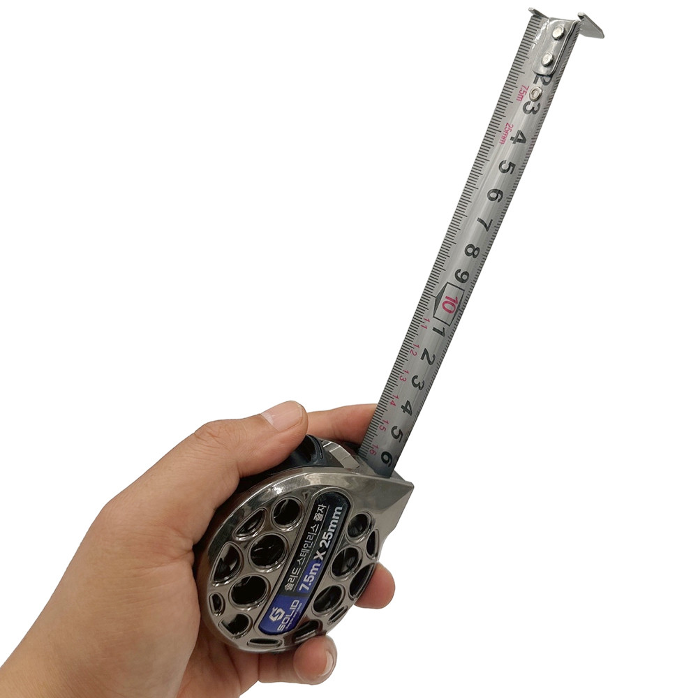 솔리드 5m 휴대용 줄자 스테인리스 스텐