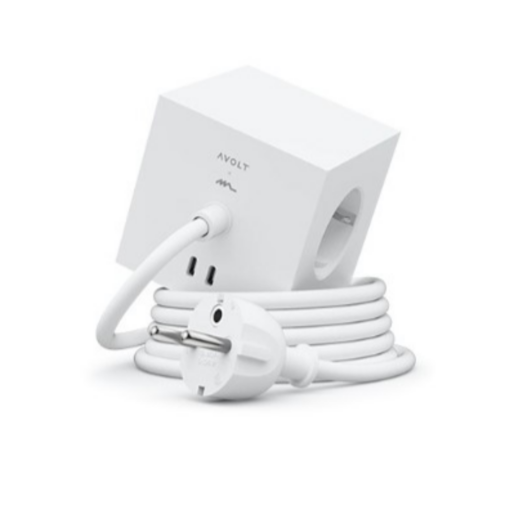 아볼트 마르티넬리루체 스퀘어1 고용량멀티탭5구(콘센트3구+usb C타입2구)오팔 화이트 - 상세 이미지 3