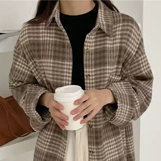 다리미 패밀리 10화 금새록 셔츠 블라우스 이다림 체크 캐주얼 의상 옷 패션 - 메인 이미지