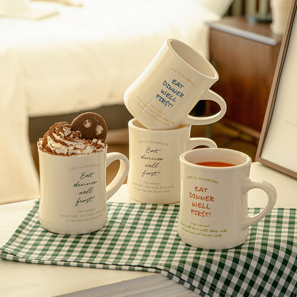 시라쿠스 뉴욕 레터 레터링 오목 머그 잔 카페 머그컵 400ml