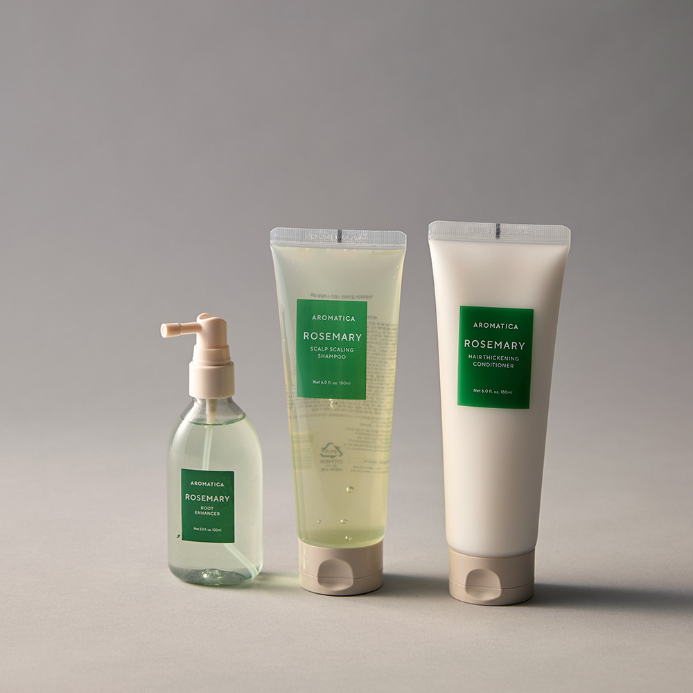 아로마티카 로즈마리헤어케어 - 로즈마리 샴푸 & 로즈마리 토닉 100ML & 컨디셔너 180ML 3종 세트