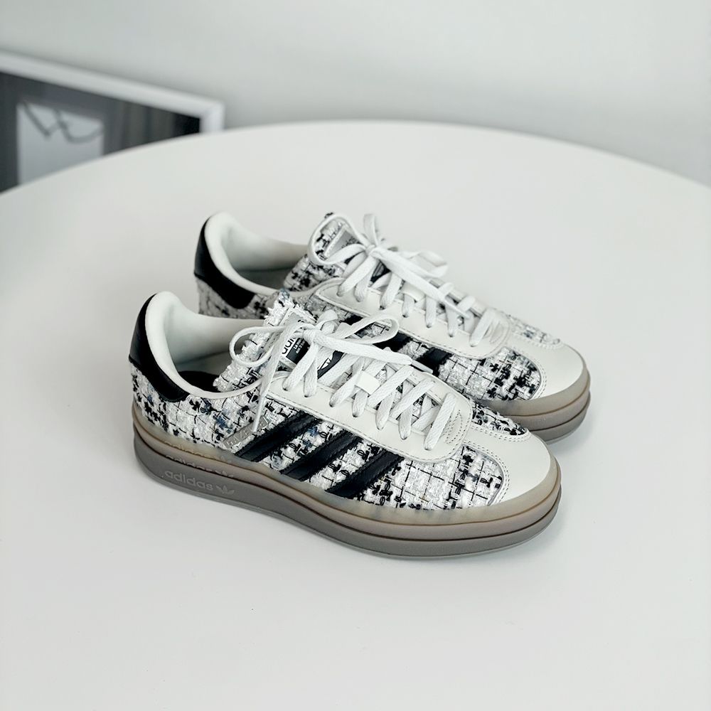 아디다스 오리지널스 Gazelle Bold 트위드 부티크 스노우 화이트 공용