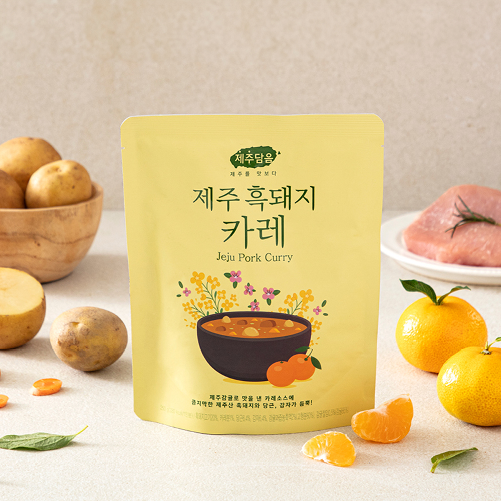 오뚜기 제주 흑돼지 카레 1팩 250g 제주도특산품 레토르트 커리 캠핑 음식 마농 짜장