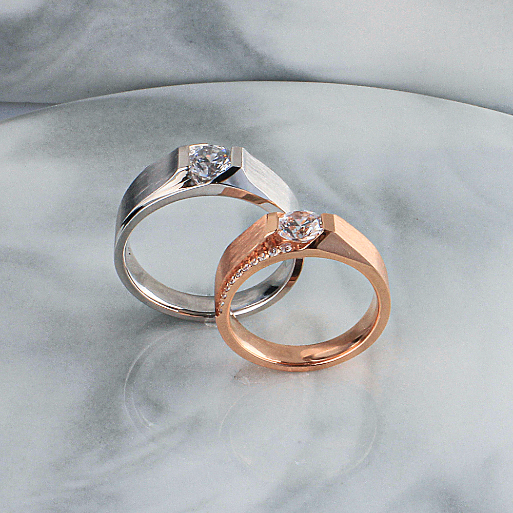 5부 천연 다이아 커플링 GIA 무광 텍스쳐 반지 예물 결혼 웨딩 선물