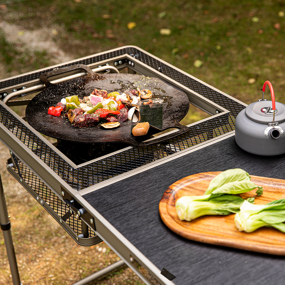 로티캠프 캠핑 테이블 키친 화로대 원액션 접이식 피크닉 경량 MKT-1200