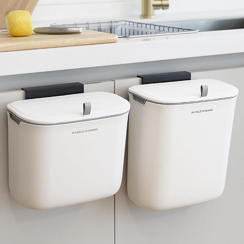 푸벨드마망 주방 걸이형 씽크대 음식물 쓰레기통 휴지통 (7L+9L)