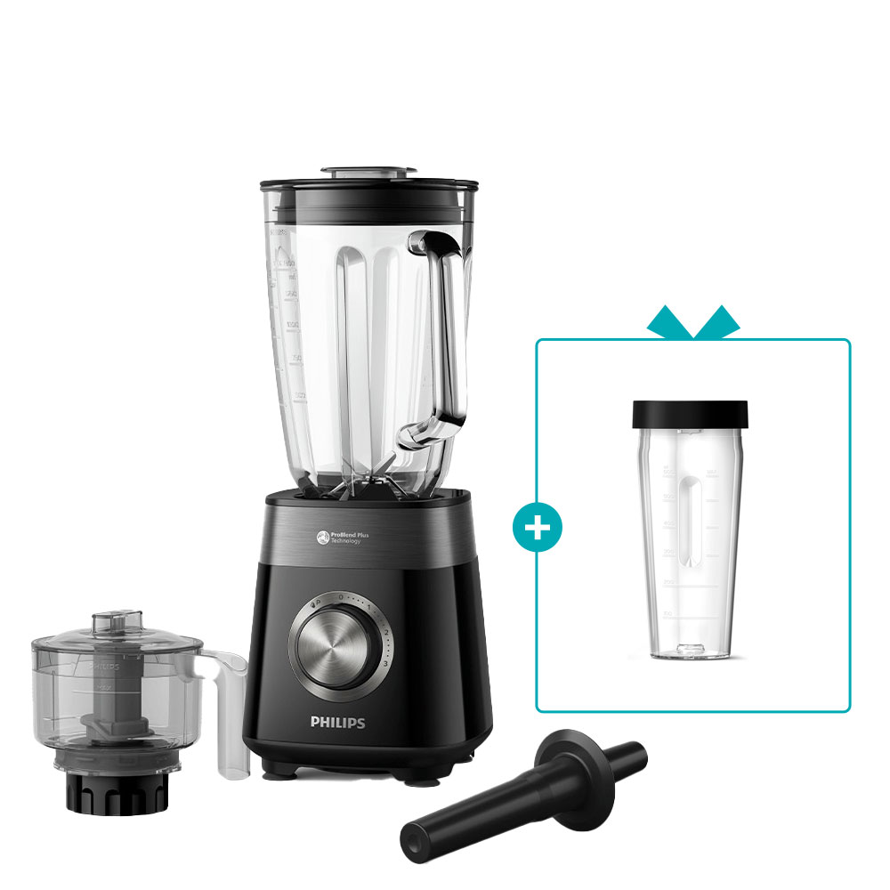 필립스 5000시리즈  프로파워 블렌더 유리 믹서기 다지기 HR3032/00 + 텀블러