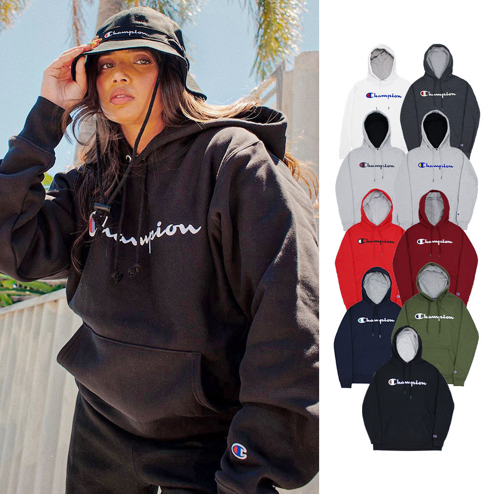 챔피온 기모 후드티 빅사이즈 남녀공용 티셔츠