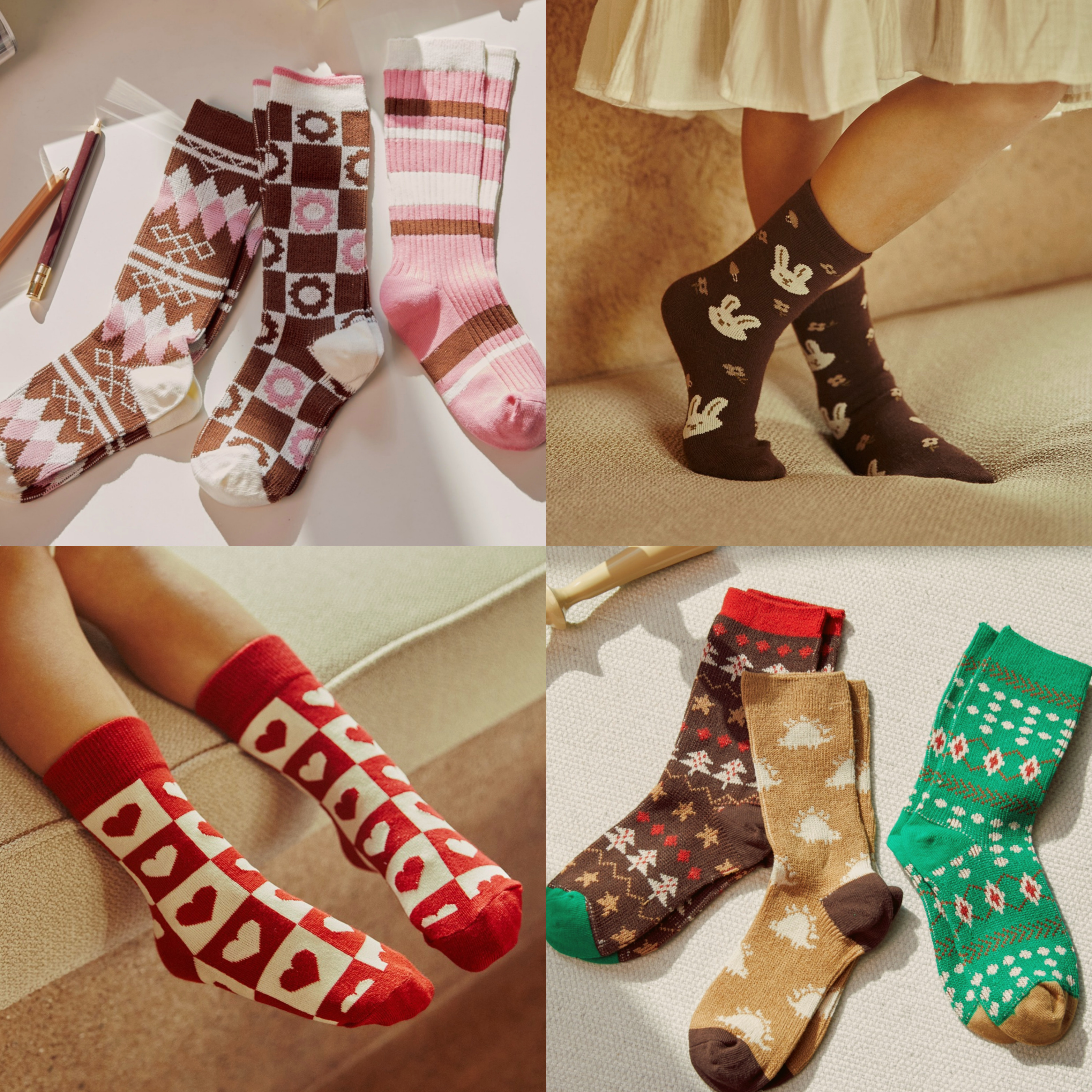 유아 양말 세트 아기 니삭스 여아 어린이 아동 생일 선물 미끄럼방지 가을 겨울